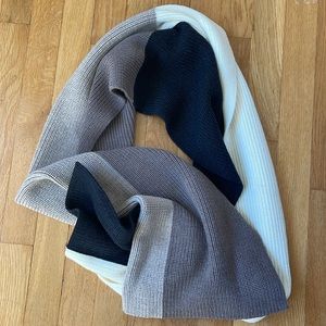 Theory colorblocked wool scarf